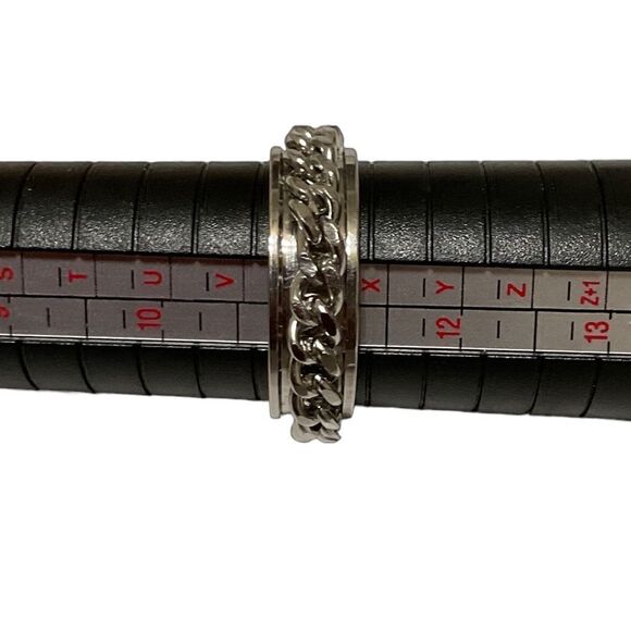 Mens Stainless Spinner Band - Picture 6 of 7